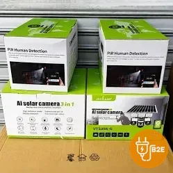 AI Solar Wi-Fi Security Camera 3-in-1 with PIR