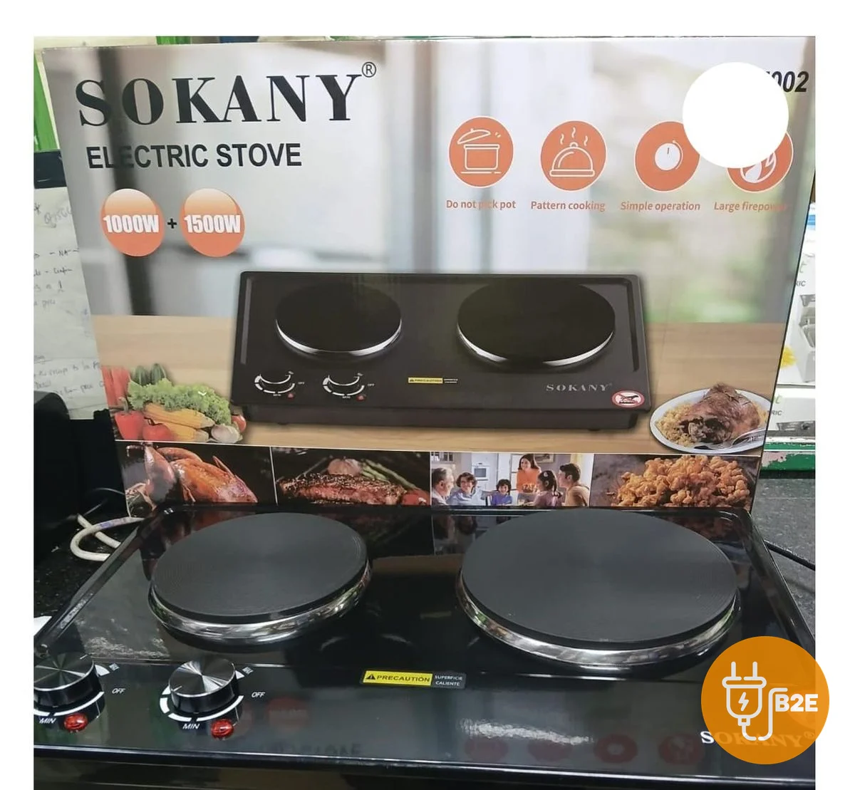 Sokany Double Electric Stove (1000W + 1500W)