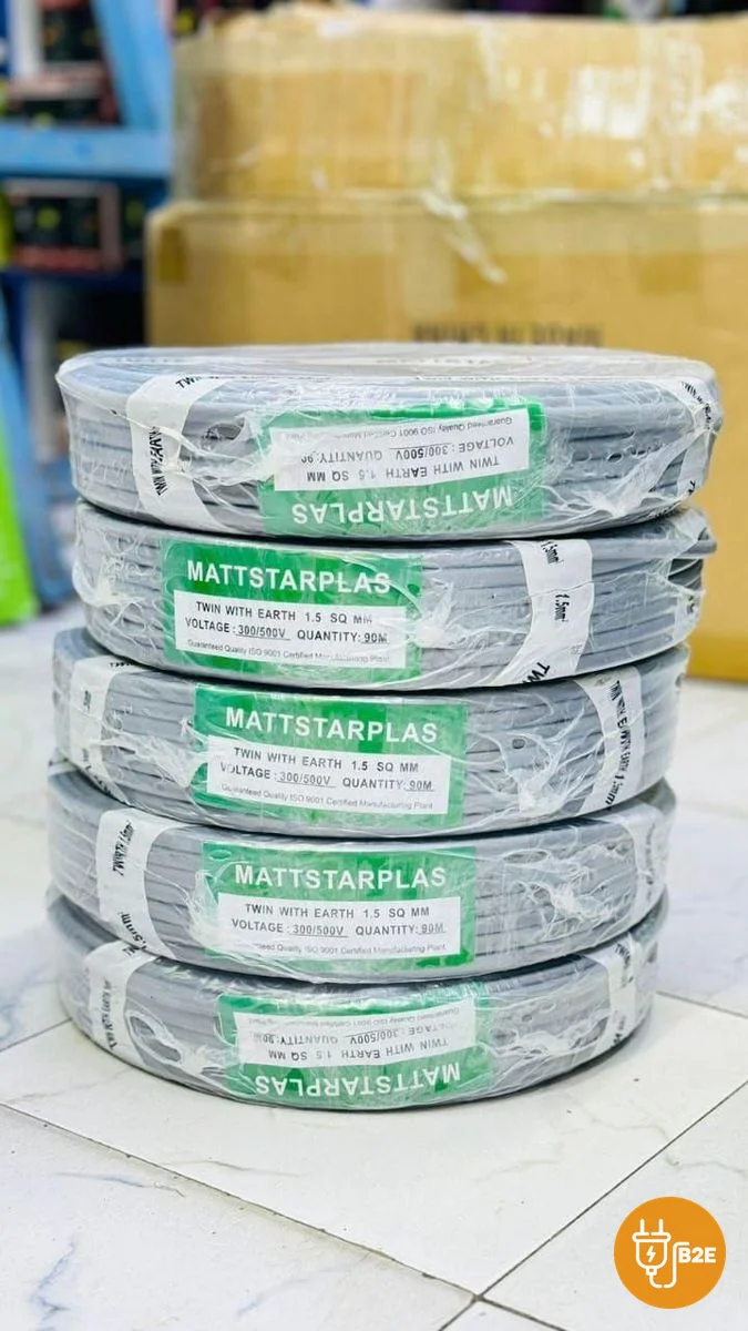 Mattstarplas Twin & Earth Cable 1.5mm²