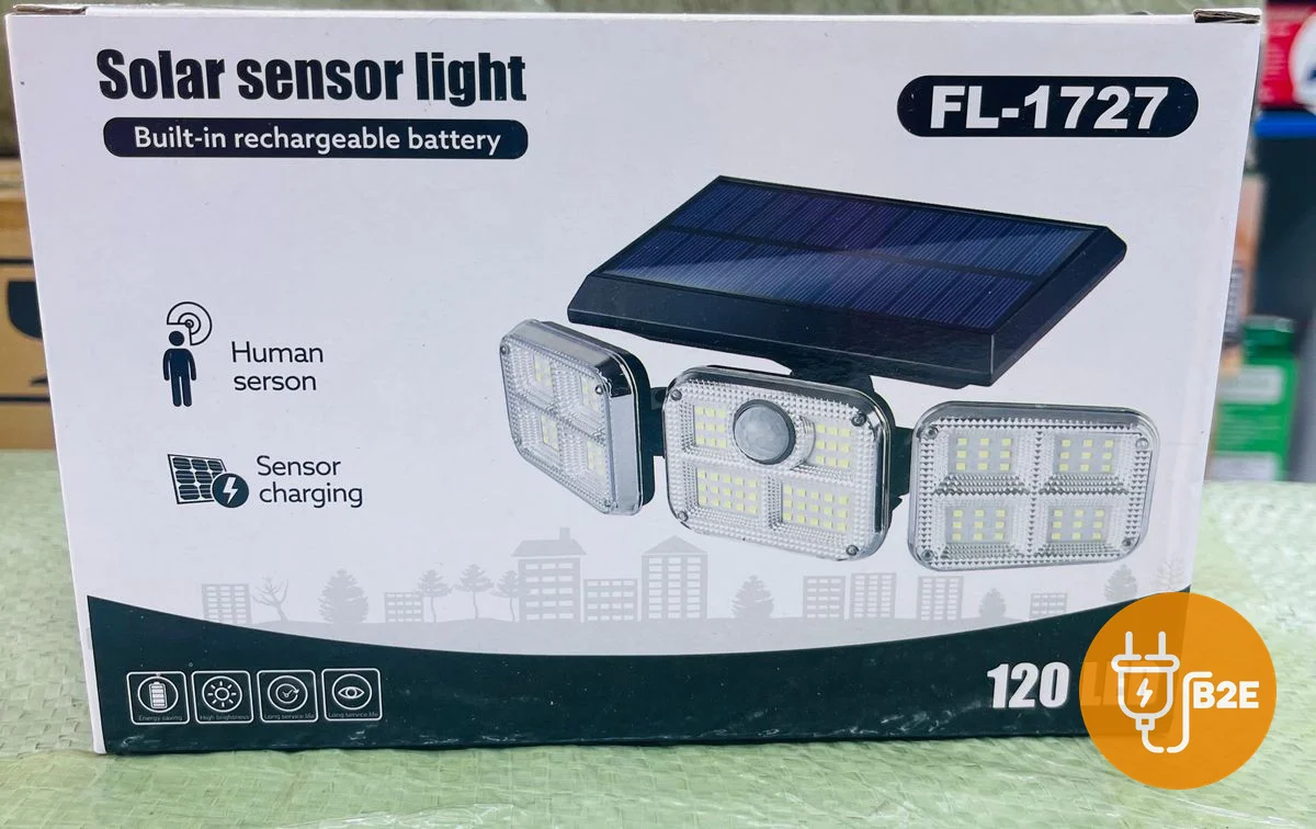 FL-1727 Solar Motion Sensor Wall Light (120 LED, 3 Heads) - 2