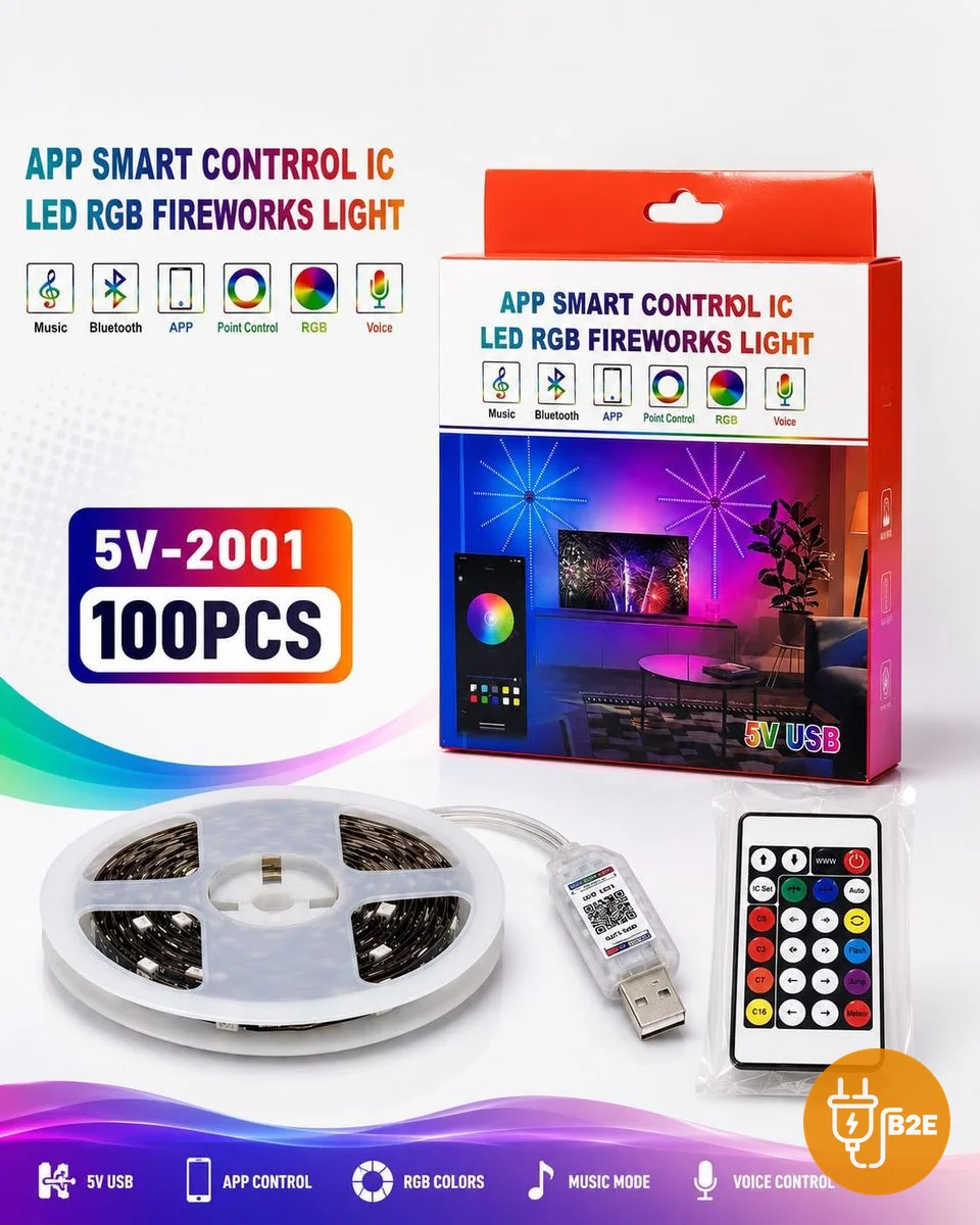 USB RGB LED Strip Light with App Control (5V-2001) - 2