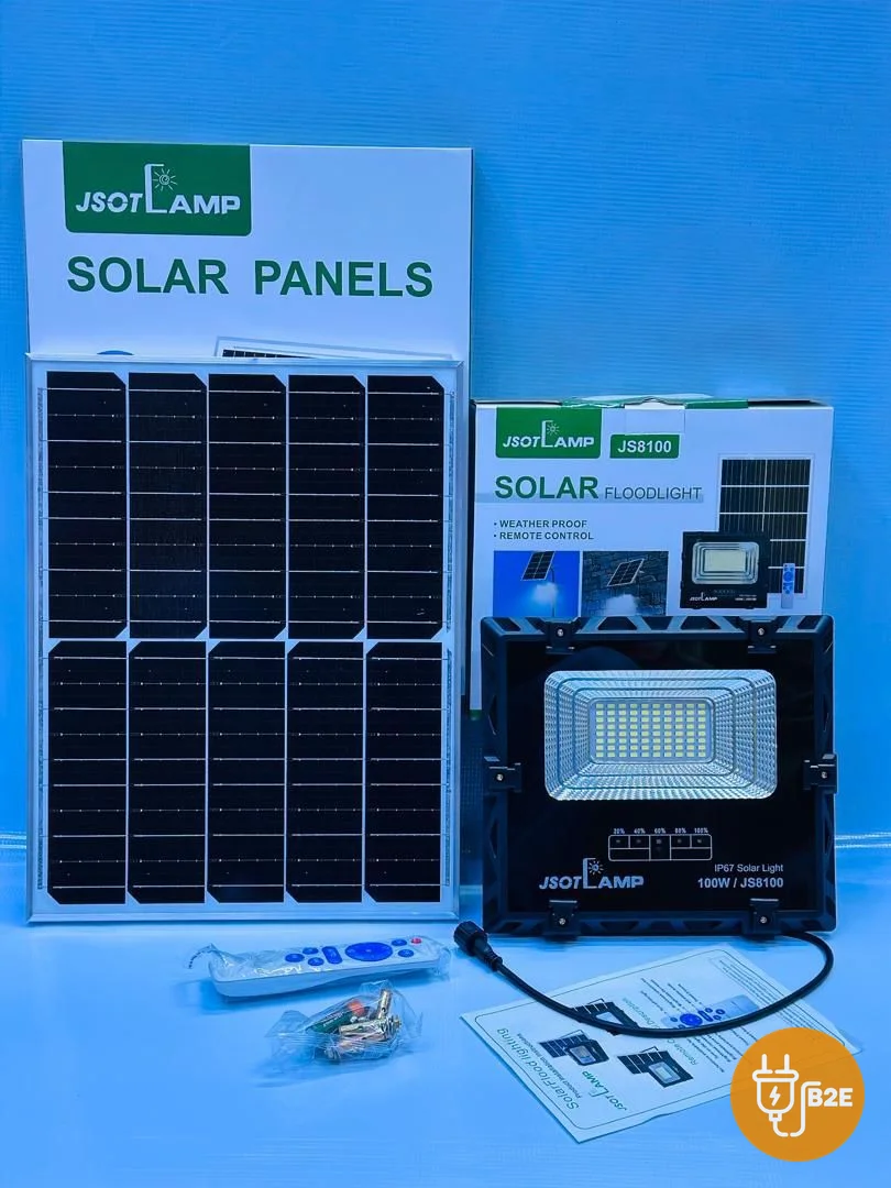 JSOT Solar LED Floodlight JS-100W with Remote