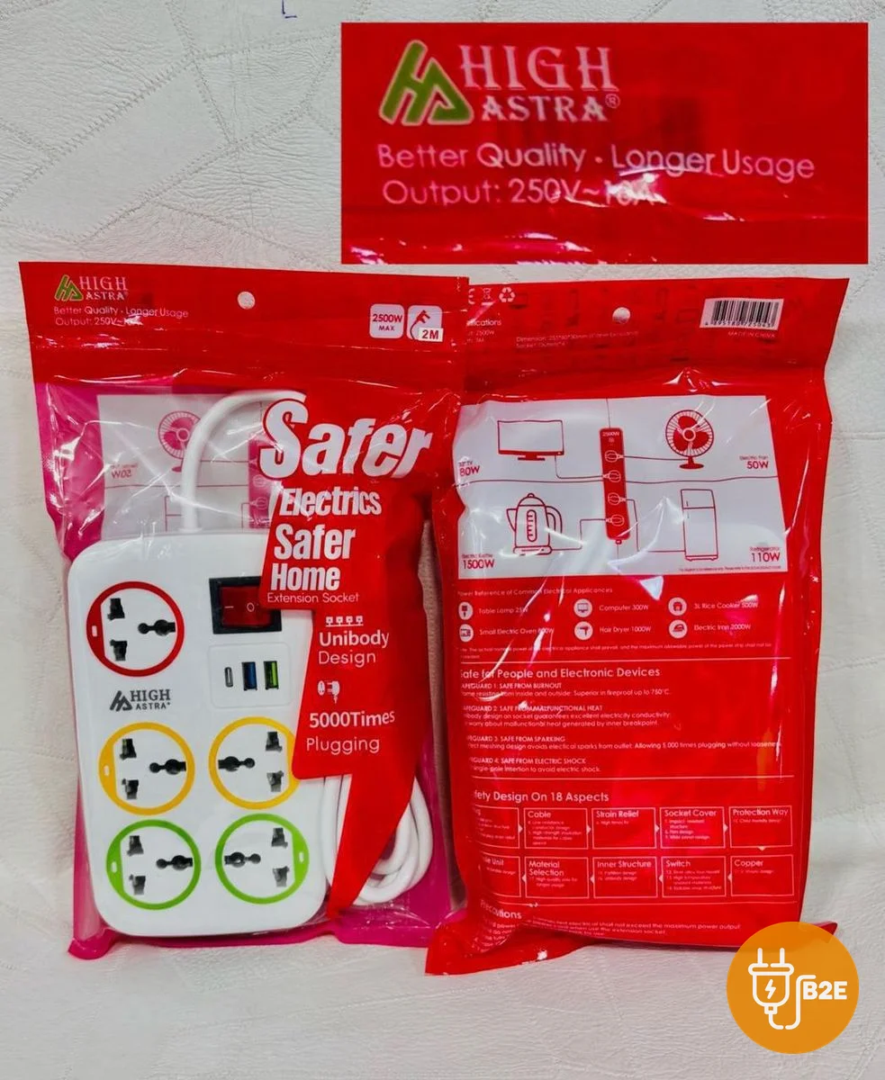 High Astra Safer 025U 5-Way Extension with USB