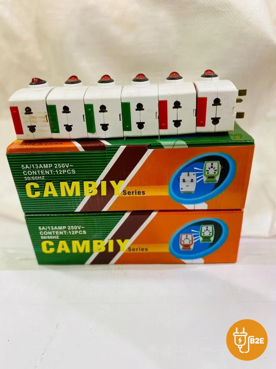 Cambiy 13A Switched Multi-Plug Adaptor