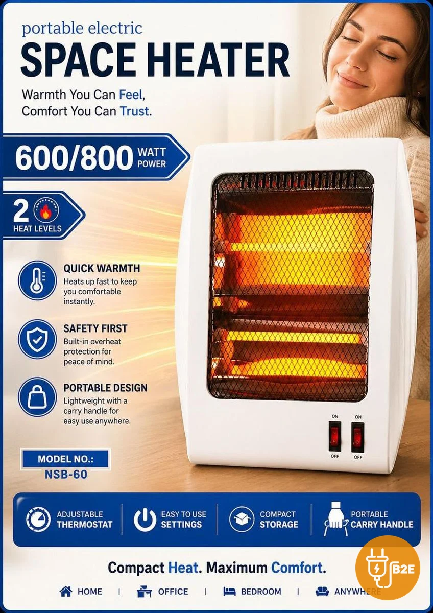 Portable Space Heater 600/800W (NSB-60)