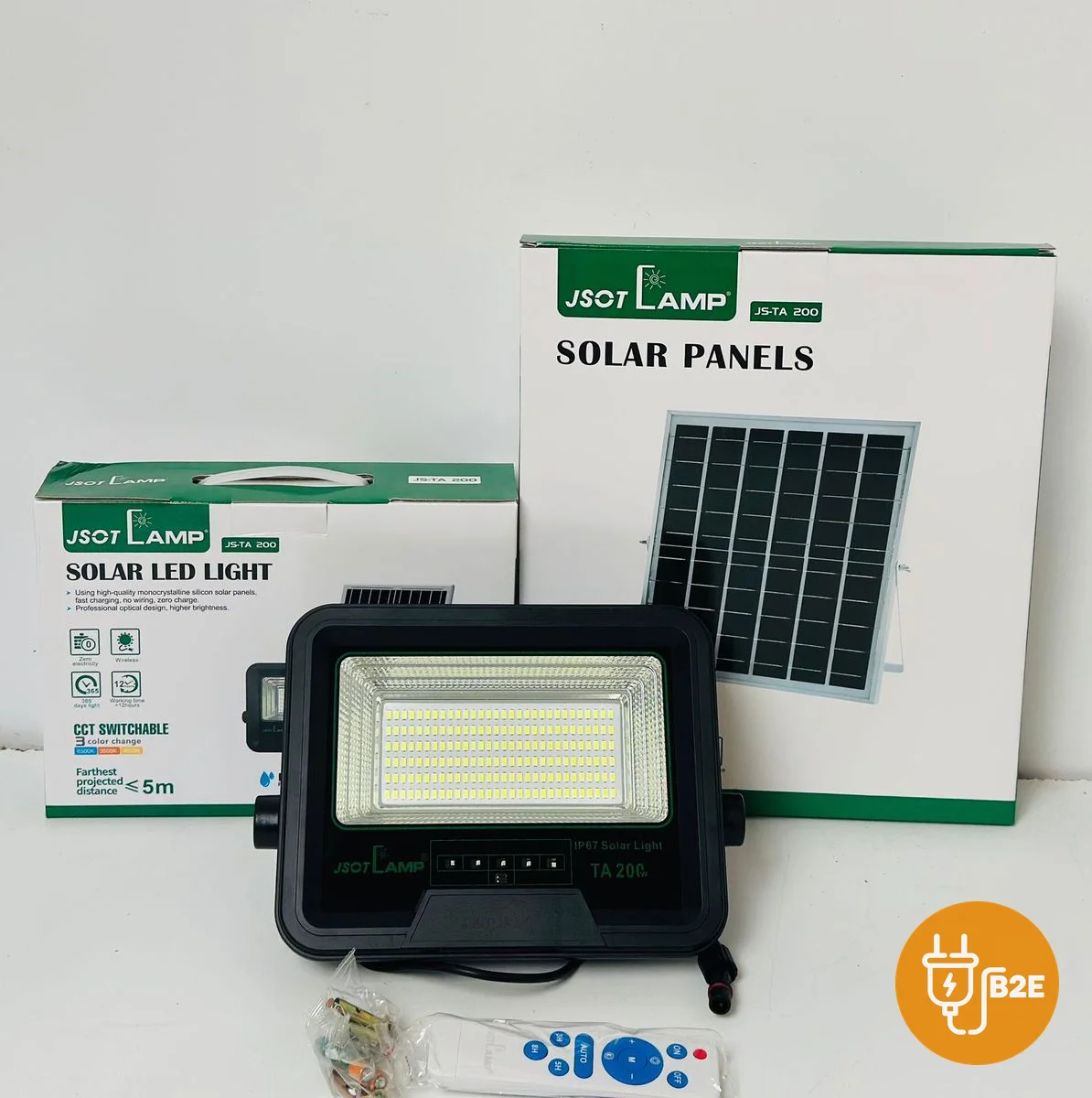 JSOT Solar LED Floodlight TA-1000W with Remote