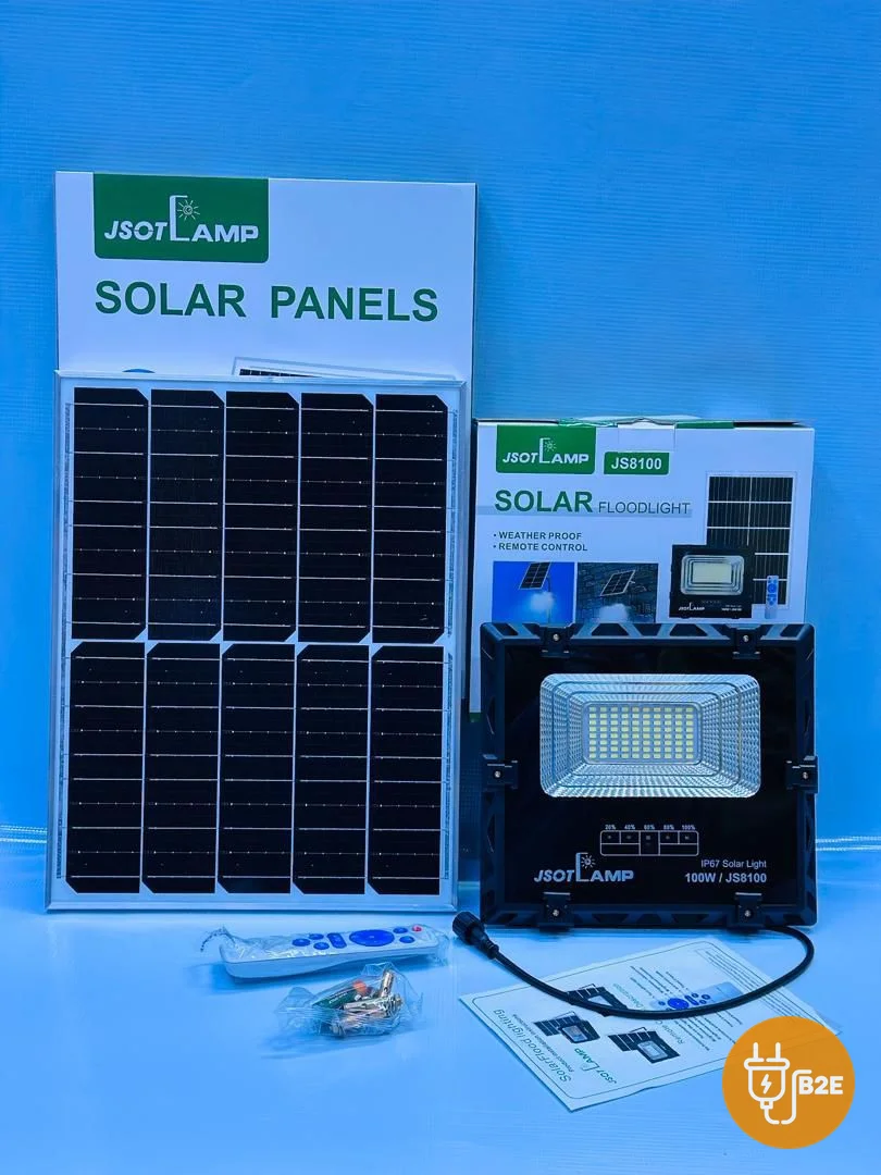 JSOT Solar LED Floodlight JS-100W with Remote - 2