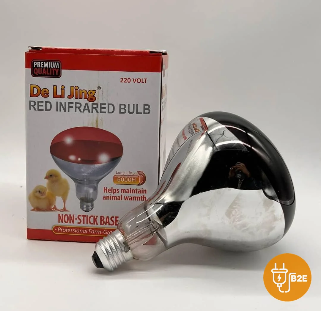 De Li Jing Red Infrared Heat Bulb (Chicken Brooder Bulb) - 3