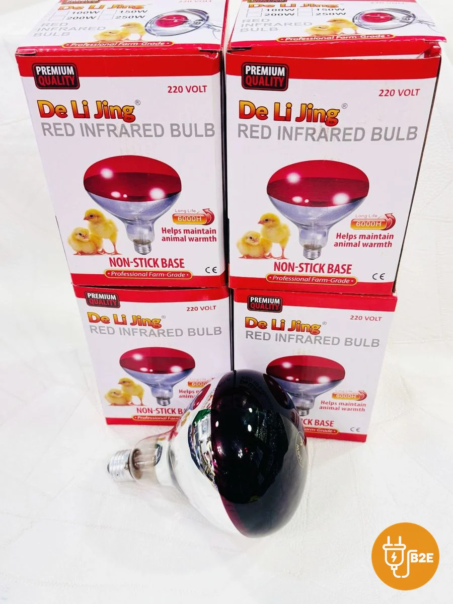De Li Jing Red Infrared Heat Bulb (Chicken Brooder Bulb)