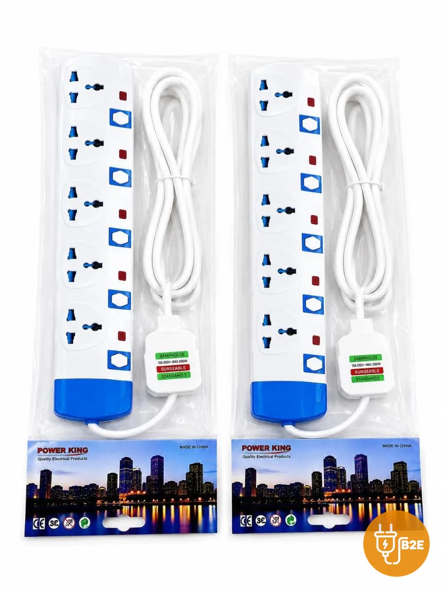 Power King 5-Way Switched Extension Socket