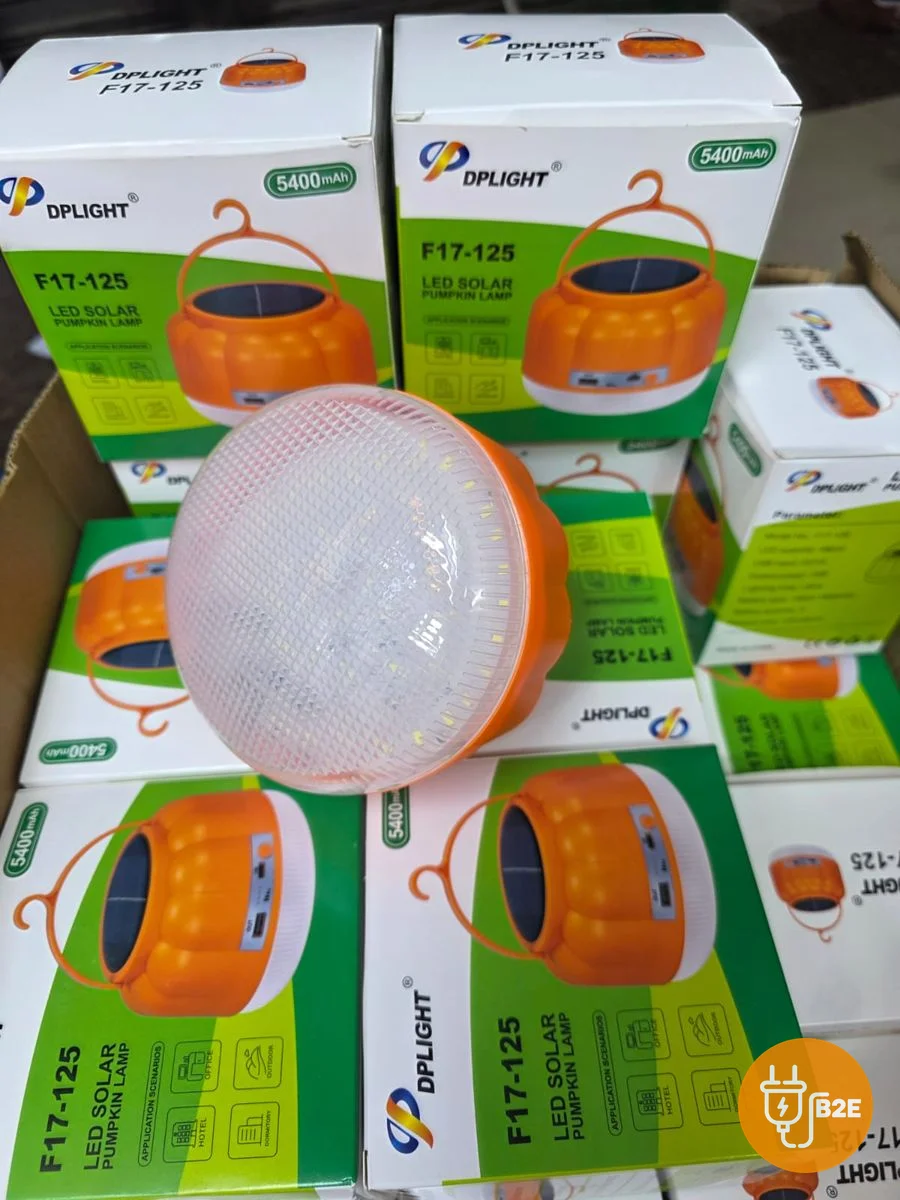 DP Light Solar Rechargeable Pumpkin Bulb 150W