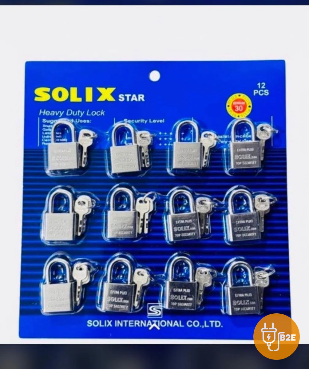Solix Star Small Padlocks — Card of 12