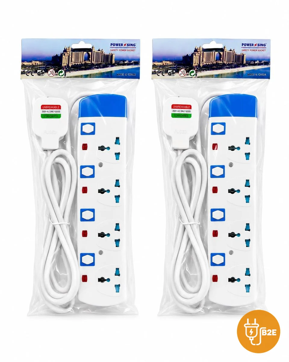 Power King 4-Way Switched Extension Socket