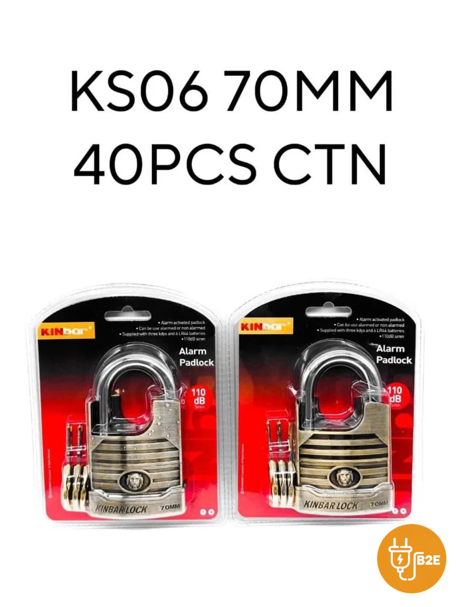 Kinbar Alarm Padlock 70mm (KS06)