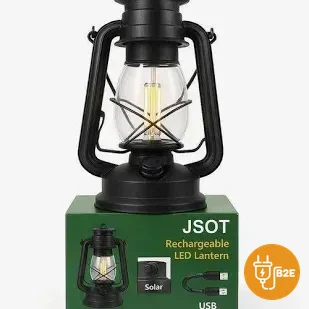 JSOT Rechargeable Solar LED Lantern (Vintage)