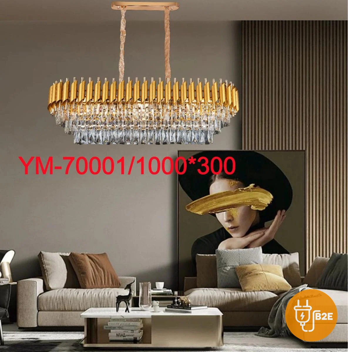 Yomy LED Linear Crystal Chandelier YM-70001