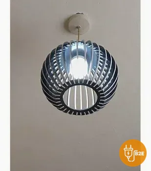 Nordic Round Slatted Pendant Lampshade