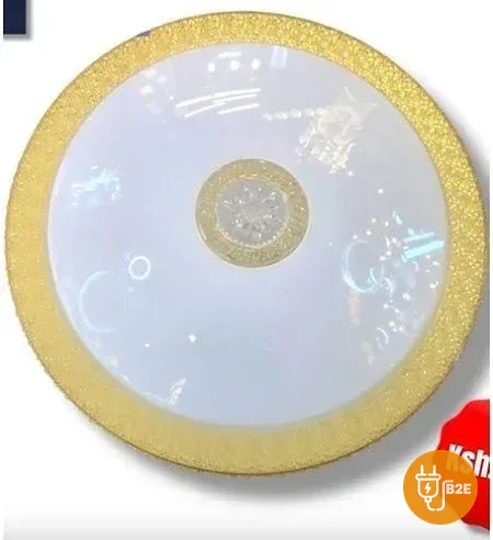 Round LED Ceiling Light — Gold Trim 24W