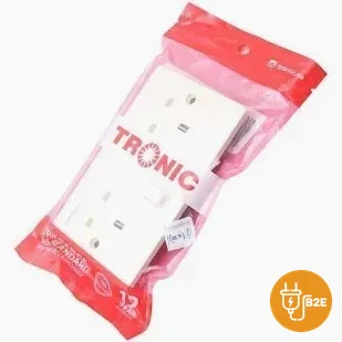 Tronic 13A Twin Switched Socket — White